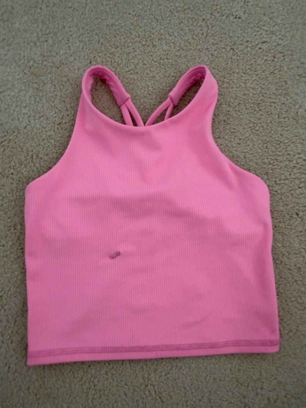 All in Motion Pink Ribbed Tank Top